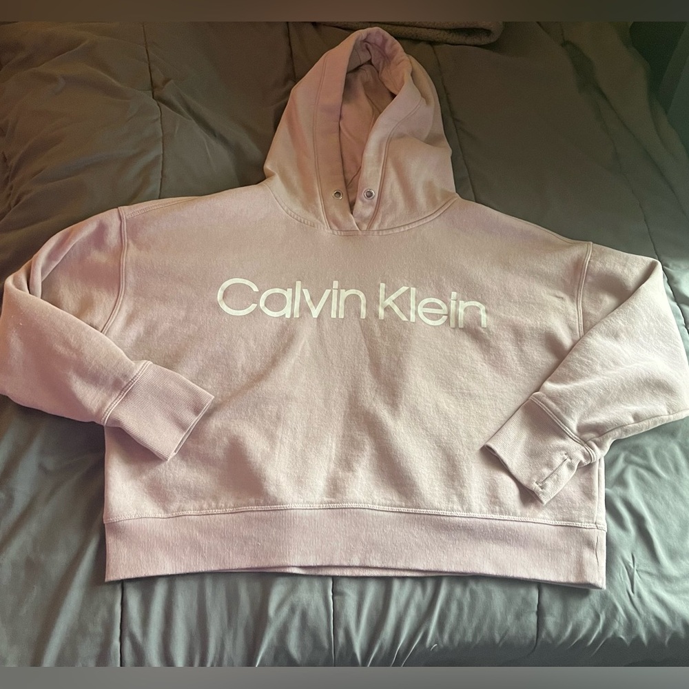 Calvin Klein Womens Large Cropped Hoodie